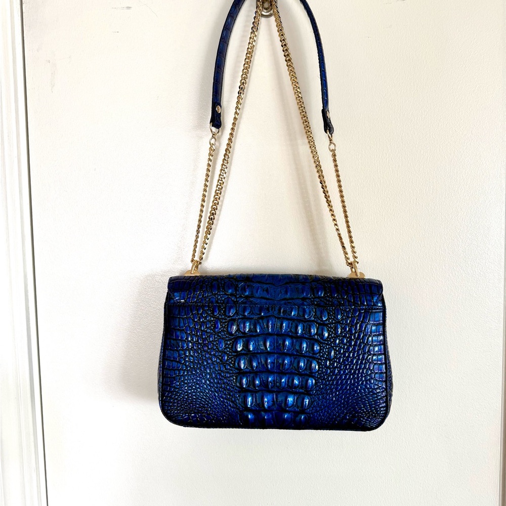 Brahmin Chain Shoulder/Crossbody Blue Bag - Picture 2 of 5
